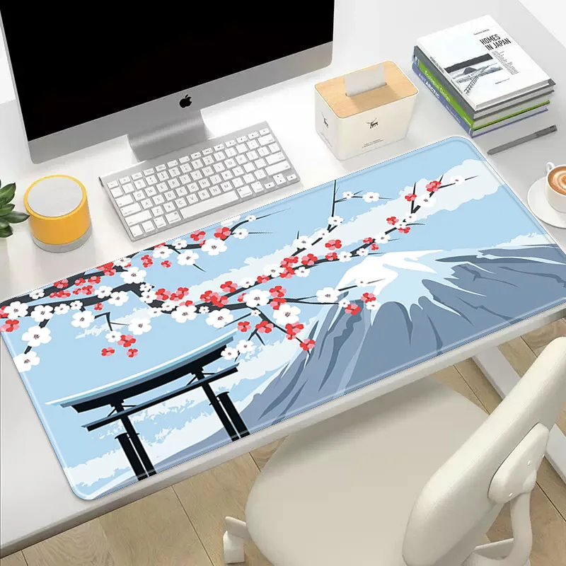 Sakura Японский коврик для мыши с цветущей сакурой Gaming XL Home Новый коврик для мыши HD XXL Коврик для клавиатуры Нескользящий офисный ковер для ноутбука Коврик для мыши