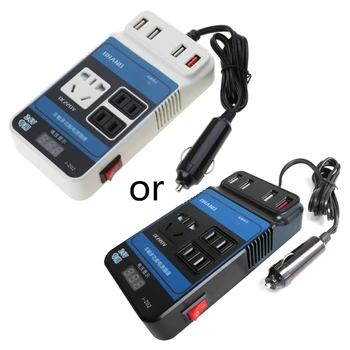 090E Автомобильный конвертер Инвертор USB Розетка Адаптер Сигарета-Прикуриватель Телефон Быстрая зарядка 0