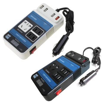 090E Автомобильный конвертер Инвертор USB Розетка Адаптер Сигарета-Прикуриватель Телефон Быстрая зарядка 1