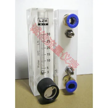 1-10 2-20 3-30 4-40 5-50 6-60 LPH LZM-6T Расходомер воды Ротаметр с регулирующим клапаном 8 мм PU Tube Push In