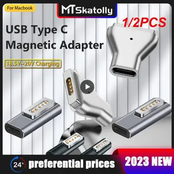  1 / 2 шт. Тип C Магнитный USB PD Адаптер для 1 2 MacBook USB C Гнездо Быстрая зарядка Магнит Штекер Конвертер