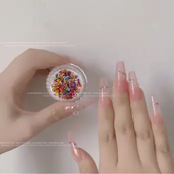 1 Box Mix Цветы Ногти Аксессуары Цветочное украшение ногтей 3D Ногти DIY Ногти Adhesieve Красочный Цветок Ногти Салон Набор 5