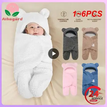 1 ~ 6 шт. Мягкие одеяла для новорожденных Детский спальный мешок Конверт для новорожденного Спальный мешок 100% хлопок Утолщение для ребенка 0-6