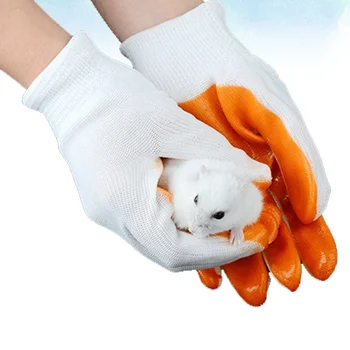 1 пара защитных перчаток для обработки животных Утолщение Перчатки для защиты от укусов Gardening Wild Animals Protection Gloves для хомяка 0