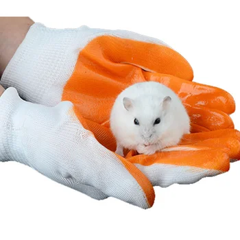 1 пара защитных перчаток для обработки животных Утолщение Перчатки для защиты от укусов Gardening Wild Animals Protection Gloves для хомяка 2