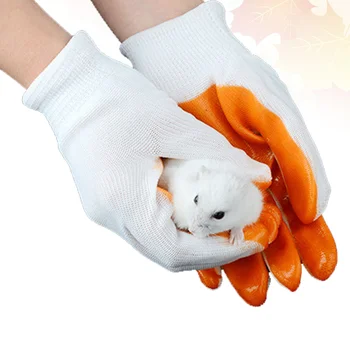 1 пара защитных перчаток для обработки животных Утолщение Перчатки для защиты от укусов Gardening Wild Animals Protection Gloves для хомяка 3