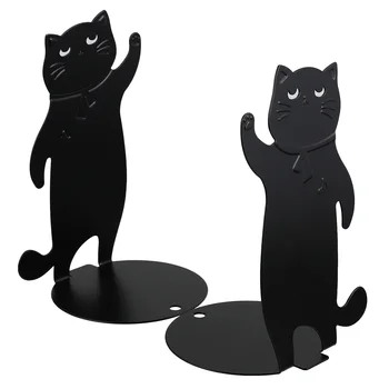 1 пара кошачьей формы подставки для книг книжная полка перегородка органайзер для книг железные подставки для книг