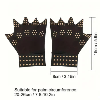 1 пара магнитных компрессионных перчаток от артрита - ортез запястья и противоскользящие перчатки для ухода за руками без пальцев для женщин и мужчин 2