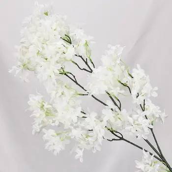 1 пучок полезный без полива прозрачные лозы поддельный цветок искусственная сирень цветок свадебная вечеринка украшение столешницы