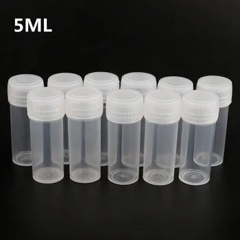  1 шт. 5 мл прозрачная пластиковая бутылка для образцов пробирка лабораторная маленькая емкость для хранения флаконов канцелярские товары школьная химия учебные принадлежности