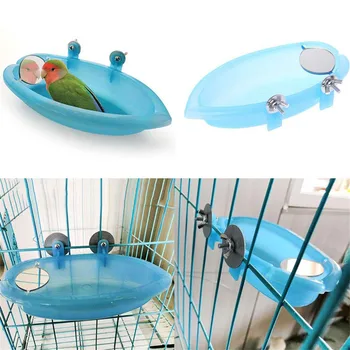  1 шт. Можно зафиксировать маленькую ванну для ванны с птицей, игрушечное зеркало с зеркалом, ванну для домашних животных