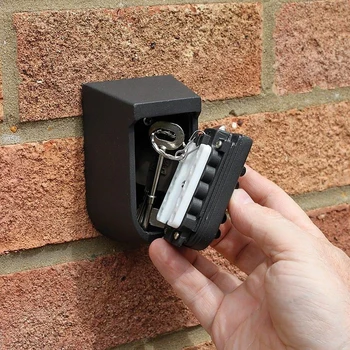 1 шт. Черный шкафчик для ключей безопасности Открытый комбинационный скрытый ключ Сейф Сейф Сейф Хранение Настенный