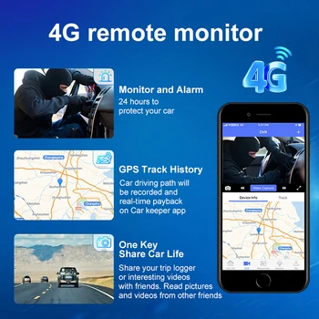 10,26 дюйма Автомобильный видеорегистратор K720 Carplay Auto 4G GPS Навигационная панель 1080P FHD Двойной объектив Android 10 Зеркало заднего вида Регистратор Видеорегистратор 4