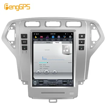 10.4''вертикальный экран Android 8.1 4 ГБ оперативной памяти Голосовое управление Встроенное автомагнитола Carplay для Ford Mondeo Mk4 2007 - 2010 Gps Nav 2