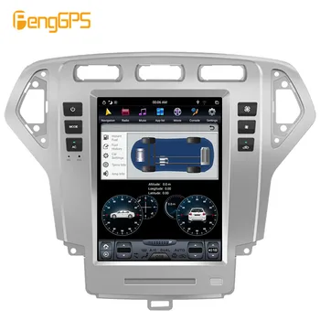 10.4''вертикальный экран Android 8.1 4 ГБ оперативной памяти Голосовое управление Встроенное автомагнитола Carplay для Ford Mondeo Mk4 2007 - 2010 Gps Nav 3