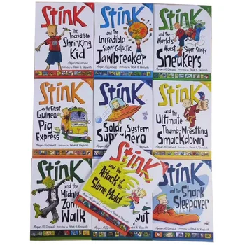 10 томов серии Stink Джуди/маленькая Джуди Братья и сестры Английские детские книги рассказов для ребенка Чтение на ночь Книга мультфильмов
