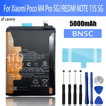  100% новый оригинальный аккумулятор BN5C для xiaomi Poco M4 Pro 5G / REDMI NOTE 11S 5G Замена телефона Bateria