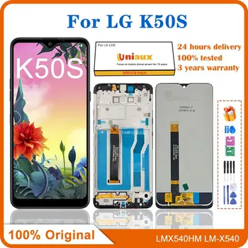  100% протестированный дисплей оригинал для 6,5-дюймового LG K50S LCD LM-X540 LMX540HM дисплея с сенсорным экраном в сборе с рамкой для LG K50S