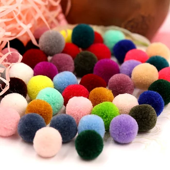 100 смешанных цветных помпонов 0,6 дюйма 3/4 дюйма пушистые помпоны шарики высокоэластичные творческие ремесла DIY
