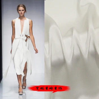 100% шелковая ткань шириной 138 см 30 мм тяжелая ткань крепдешин белая креповая платье юбка высококачественная шелковая ткань специальные предложения 0