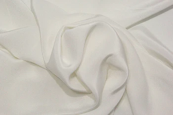 100% шелковая ткань шириной 138 см 30 мм тяжелая ткань крепдешин белая креповая платье юбка высококачественная шелковая ткань специальные предложения 4