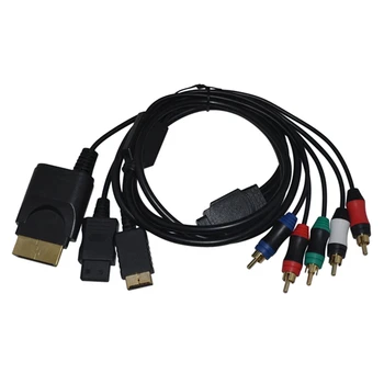 100 шт. 1,8 м Компонентный кабель для Wii для PS3 / Xbox360 HDTV Аудио Видео AV 5RCA Кабель Шнур 1