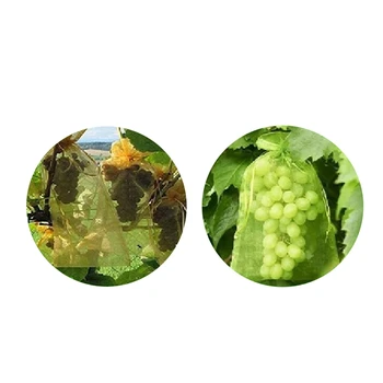 100 шт. Многоразовые марлевые сумки для защиты фруктов Фруктовые зеленые марлевые сетчатые сумки для клубники Plante Vegetable Grow Bags 2