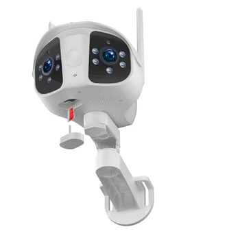 1080P UHD IP-камера Двойной объектив Двойной экран Монитор для защиты безопасности На открытом воздухе Водонепроницаемое ночное видеонаблюдение 0