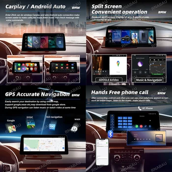 12,3 дюйма Android 13 ID8 для BMW 3/4 серии F30 F31 F34 F32 F33 F36 RHD NBT EVO Автомагнитола Мультимедийный плеер GPS Carplay Стерео 1