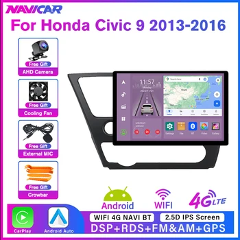 13 дюймов Android Авто Радио Для Honda Civic 9 LHD 2013-2016 Авто Радио Мультимедиа Видеоплеер Навигация GPS Carplay DSP 1920 * 1200