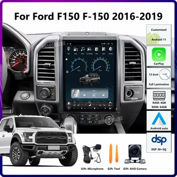 13-дюймовый экран в стиле Tesla Android 12 для Ford Raptor F-150 F150 2015-2020 Авто GPS Стерео Радио Мультимедийный Видеоплеер CarPlay 0