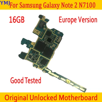 16 ГБ для материнской платы Samsung Galaxy Note 2 N7100 с системой Android Версия для ЕС Оригинал для разблокированной материнской платы Samsung N7100