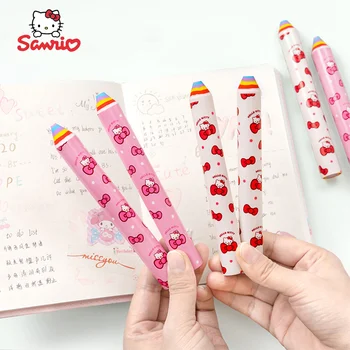 18 шт. Мультфильм Sanrio Hello Kitty Радужный ластик Симпатичный ластик в форме карандаша Детские канцелярские принадлежности Детские подарки