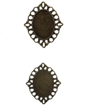 18x25 мм 10 шт./лот овальный античный бронзовый кабошон базовый поднос безели заготовки для ювелирных изделий изготовление фурнитуры кулон
