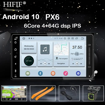 2 din Android 10 Универсальный автомобильный мультимедийный плеер Автомагнитола Стерео для Toyota VIOS CROWN CAMRY HIACE PREVIA COROLLA RAV4 0