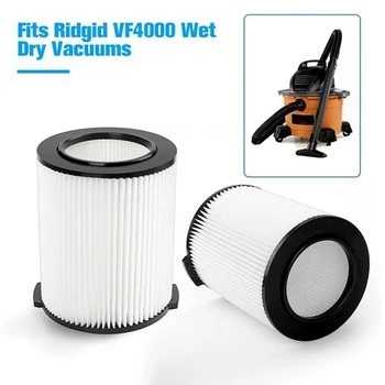 2 шт. Стандартный сменный фильтр для влажной и сухой уборки HEPA для Ridgid VF4000 Vac 5-20 галлонов Фильтр пылесоса 2