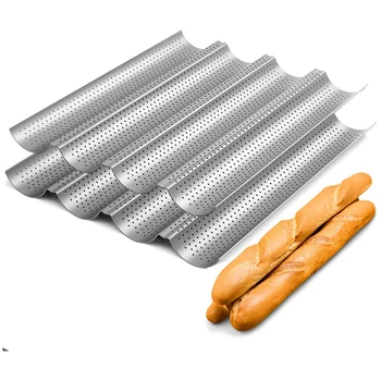  2 шт. Упаковка перфорированной сковороды с антипригарным покрытием, форма для выпечки хлеба Wave Loawah, форма для выпечки хлеба Fiber 5