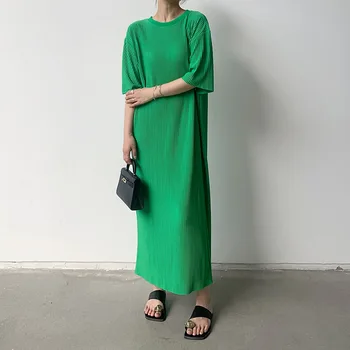 2023 Лето Новое Плиссированное Модное Повседневное Свободное Тонкое Платье Женщины 0