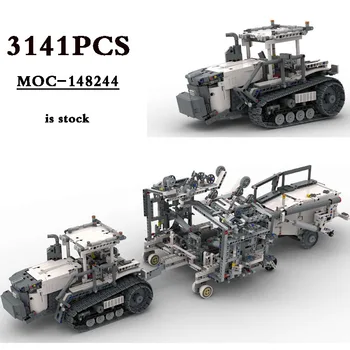 2023 Новый MOC-148244 MT с сеялкой Seed Eagle Модель трактора Модульная игрушка 3141PCS Строительный блок Игрушка на день рождения DIY Подарок
