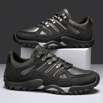 2023 Осенние мужские кроссовки для горных походов Нескользящие обувь для ходьбы вне леса Удобная мужская обувь для беговых лыж 1