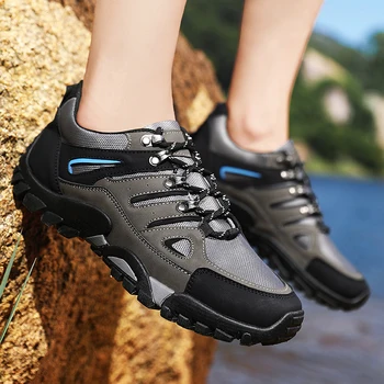 2023 Осенние мужские кроссовки для горных походов Нескользящие обувь для ходьбы вне леса Удобная мужская обувь для беговых лыж 4