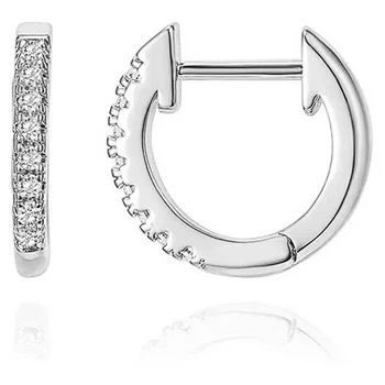 2024 Простые стильные мини-круглые серьги-кольца для женщин Ослепительные женские серьги с универсальным дизайном CZ Необычный подарок Модные ювелирные изделия