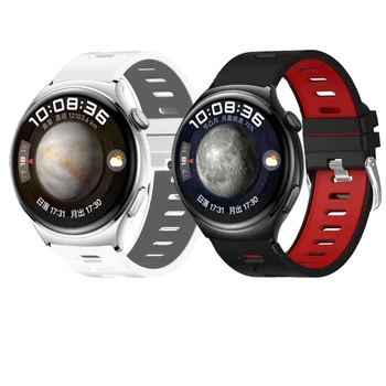 22 мм Двухцветный силиконовый ремешок для часов Huawei Watch 4 3 Pro Браслет Ремешок для Huawei Watch GT3 GT2 GT 3 2 Pro 46 мм / GT Runner