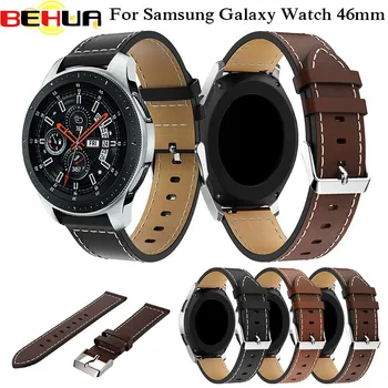 22 мм кожаный сменный ремешок для часов классический ремешок на запястье для Samsung Galaxy Watch 3 45 мм 46 мм SM-R800 Смарт-браслет для смарт-часов