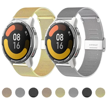 22 мм Ремешок из нержавеющей стали для Xiaomi Watch Color 2 Металлический браслет Stratos для Xiaomi Mi Watch Color Band Аксессуары для часов