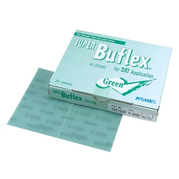 25 листов Super Buflex Гибкие листы для сухого шлифования зеленый K-2000 Липучка 191-1532
