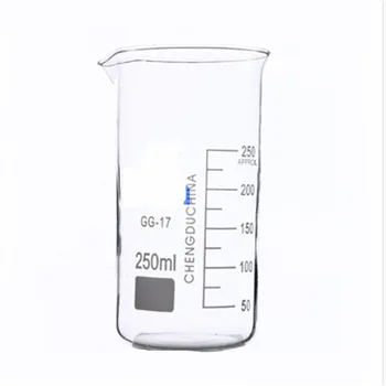 250 мл Стеклянный стакан высокой формы Новая химическая лабораторная стеклянная посуда