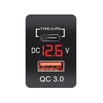 25x37 мм QC3.0 USB PD Type-C Автомобильное зарядное устройство Разъем Быстрая зарядка для новой Honda Civic City HR-V Fit CR-V Odyssey 2