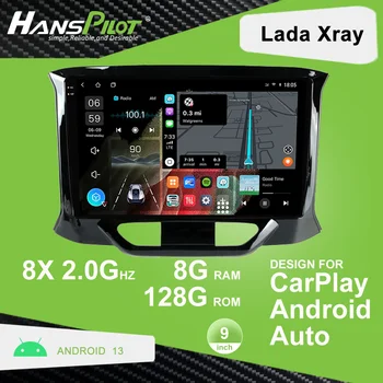 2638 HansPilot Android Navigation, автомагнитола DVD для Lada Xray с дизайном для CarPlay AndroidAuto