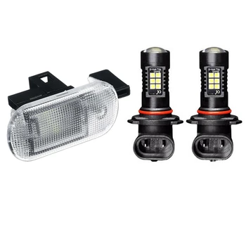 2X Canbus H8 3030 21Smd LED DRL Противотуманные лампы для Skoda Superb & 1X Автомобильный перчаточный ящик Свет для хранения